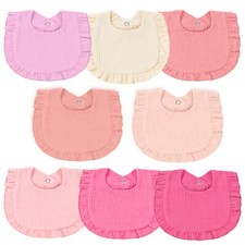 Baby Muslin Bibs Bandana Drool Baby Bibs for Girls Adjustable 100 Cotton Sof...