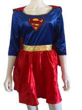Ladies Supergirl Costume Fancy Dress DC Superhero Outfit