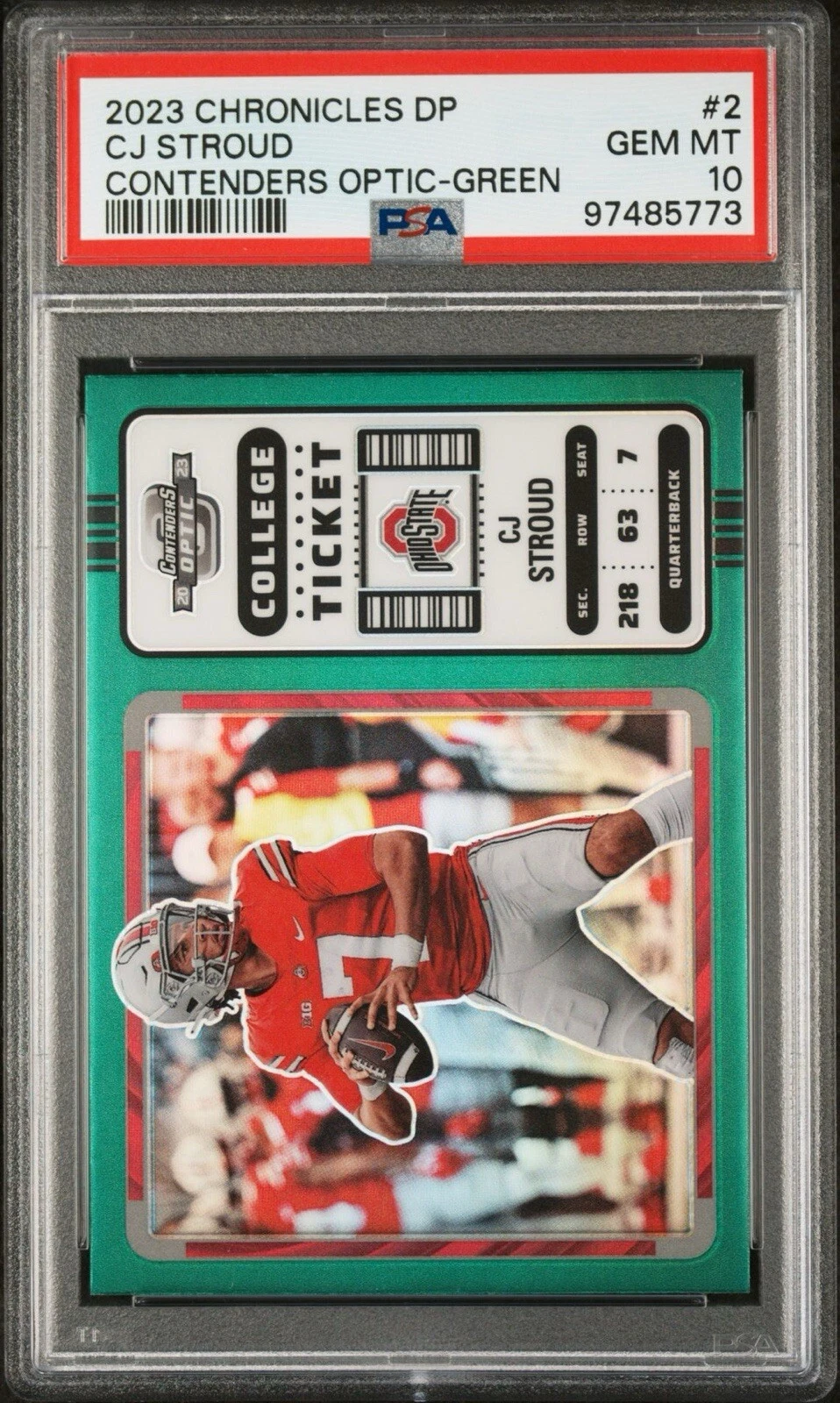 CJ Stroud Panini Chronicles Draft Picks Contenders Optic #2 Green