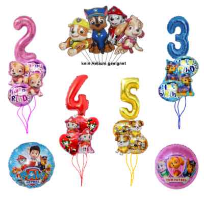 Paw Patrol Folienballon - 71 Cm Großer Heliumballon Zum Kindergeburtstag Mit Automatischem Verschluss