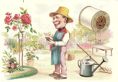 1880's Lovely J&P Coats Interesting Scene Victorian Trade Card #2 P129