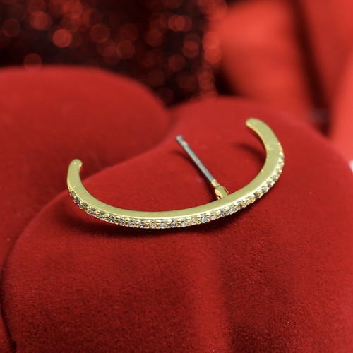 Gem Crystal Ear Cartilage Helix Ring Bar Stud Ear Cuff Climber Piercing Earring - Picture 32 of 268