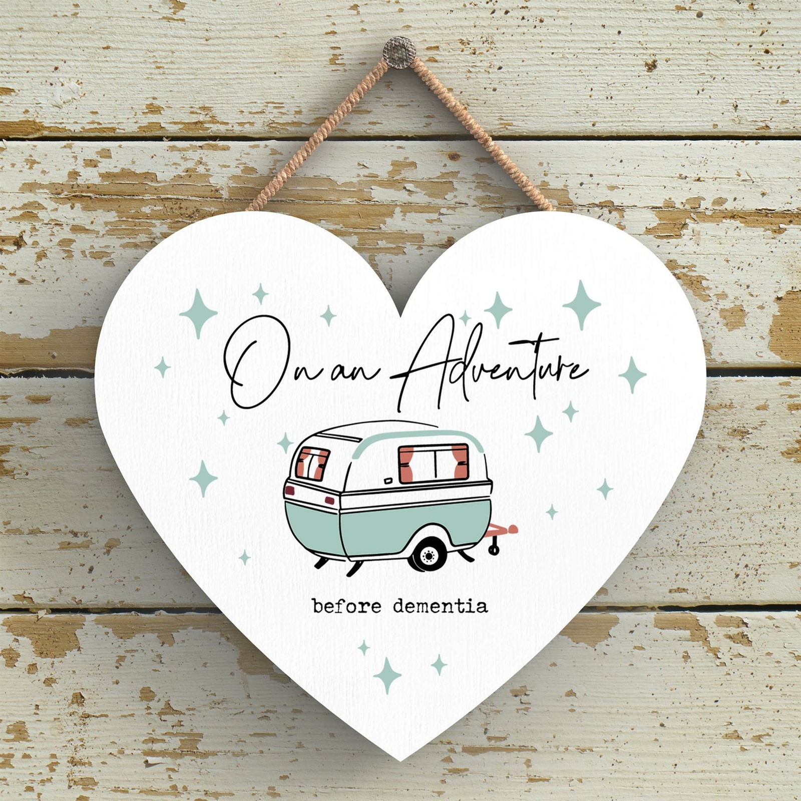 ADVENTURE BEFORE DEMENTIA CAMPER CARAVAN CAMPING THEMED HANGING PLAQUE