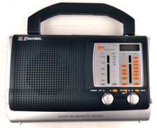 VINTAGE EMERSON WEATHER BAND/TV SOUND AM/FM PORTABLE RADIO MODEL RP6250 TESTED