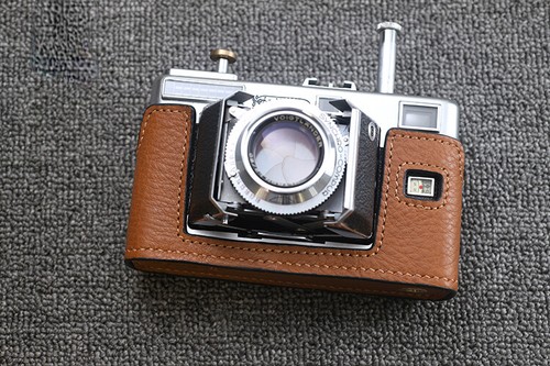Media funda de cuero genuino Funper para protector de cámara Voigtlander Vitessa 35 mm - Imagen 10 de 11
