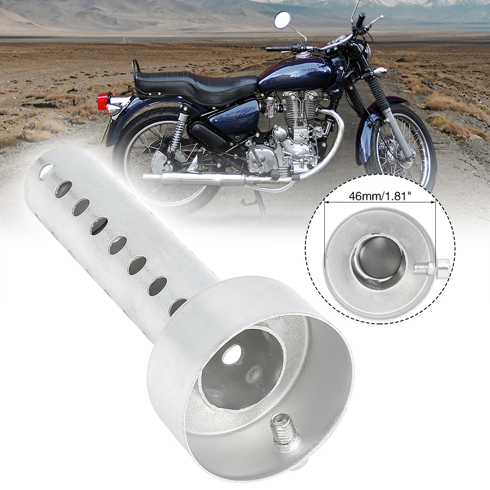 48mm Motorcycle Exhaust Insert Pipe Baffle Muffler Can Removable Galvanized iron