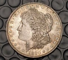 1880 O Morgan Silver Dollar Us Coin Au New Orleans Flashy Fields