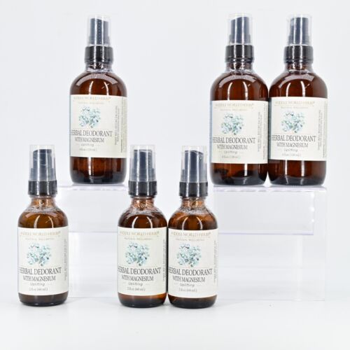 All-Natural Magnesium Deodorant Spray Uplifting Aluminum-Free Vegan Herbal Fresh