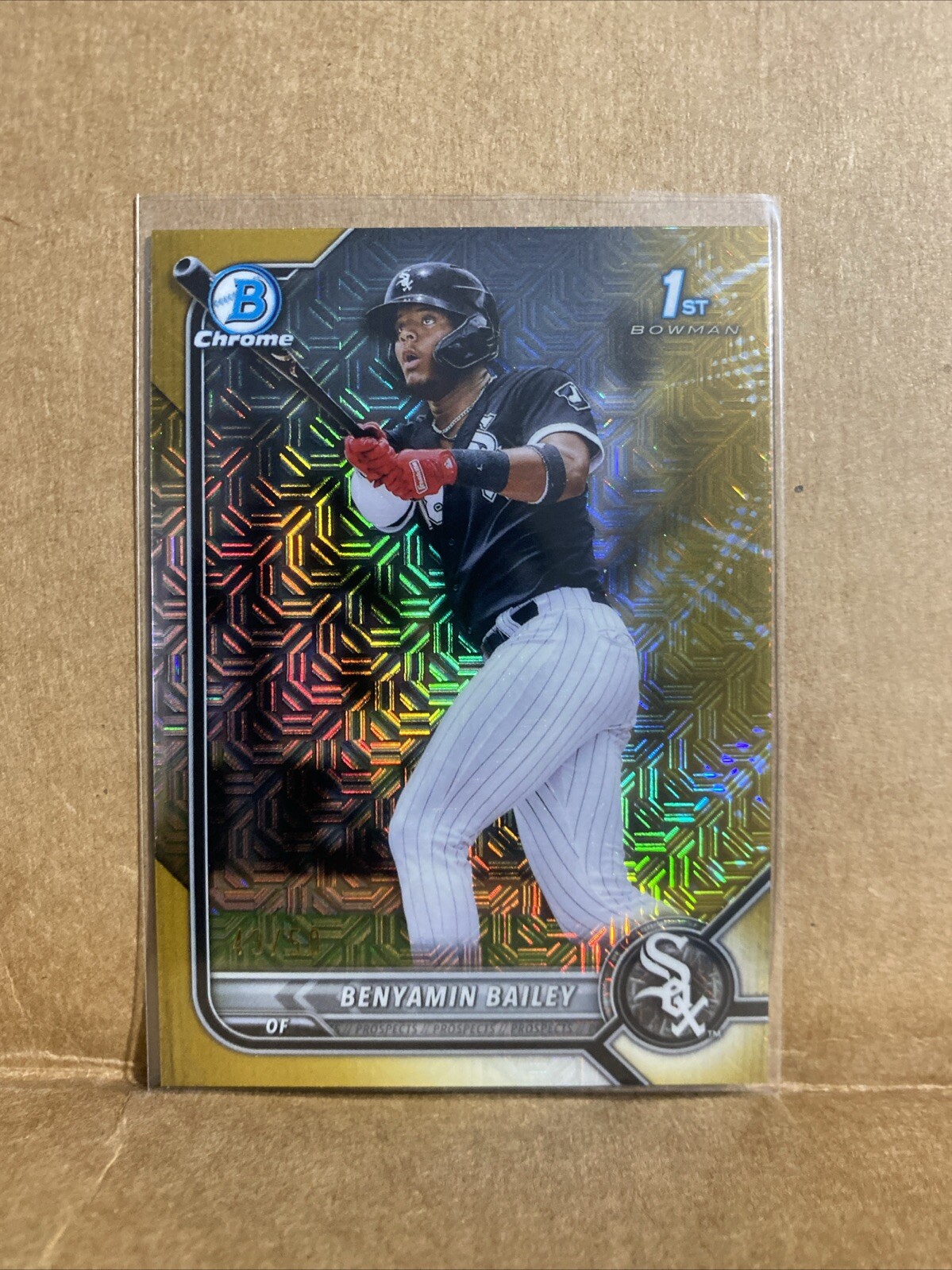 2022 Bowman Chrome 1st Gold Refractor #BCP-8 Benyamin Bailey /50 (RC)
