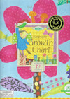 eeboo Kids Growth Chart, NEW Hot Pink Flower , 5 foot , 1-8 year's,  wall hang