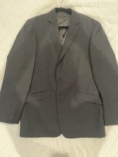 Kenneth Cole Reaction Suit Jacket Mens Size 40R Black Pinstripe - Slim Fit