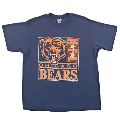Vintage 80s Logo 7 Chicago Bears NFL Single Stitch Paper