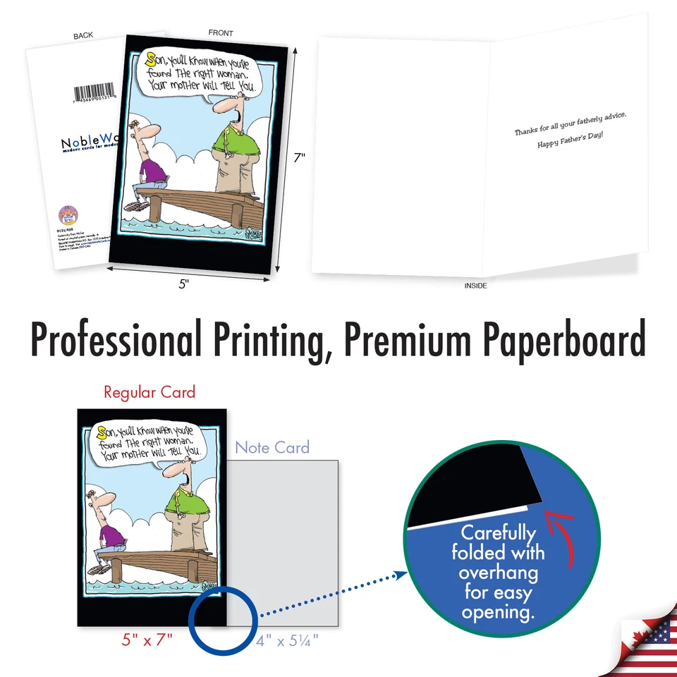 Juego de 36 tarjetas divertidas del día del padre Asst'd con sobres (36 diseños) papá - papás divertidos Foto 2 de 4