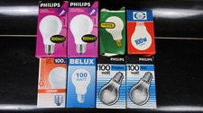 8x Glühbirne/Glühlampe E27 100W matt Philips Osram Belux