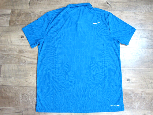 Nike Golf Dri-Fit ADV Tour Shirt Manica Corta Polo Blu FD5731-435 ~ Taglia XL - Foto 6 di 9