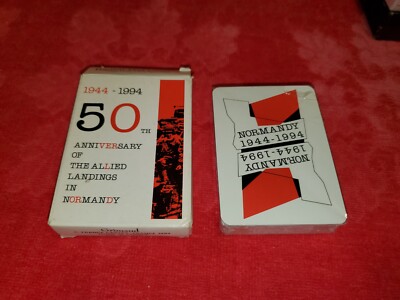 VINTAGE PLAYING CARD SEALED DECK OF 50TH ANNIVERSARY 1944-94 LANDING IN NORMANDY