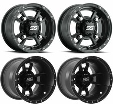 ITP 10" Front 10" Rear SS112 Matte Black Sport Wheels TRX 250R 450R 300EX 250X