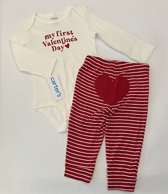 Carters Baby Boy Girl Valentines Day Outfit 18 Months Pants