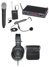 Samson Concert 288 Beltpack/Lav/Headset/Wireless Mics Audio Technica Headphones