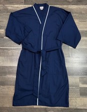 Mcgregor OS Men Navy Blue Cotton Blend Vintage Robe