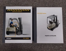 Crown FC 5200 Sit-Down Forklift Lift Truck Parts Catalog & Service Repair Manual