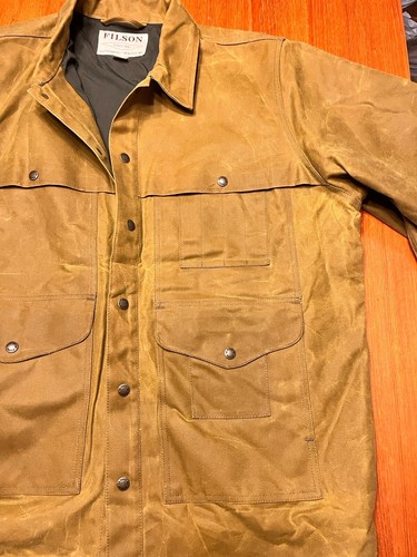 Filson Tin Cloth Cruiser Jacket XXL Dark Tan - Picture 3 of 10