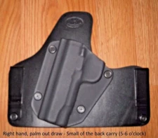 IWB SOB (small of the back) Kydex/Leather Holster with adjustable retention
