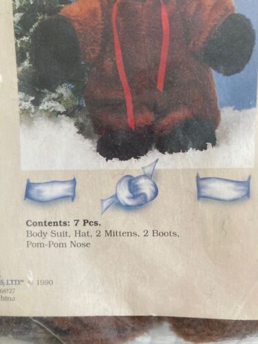 Vintage Sealed Teddy Bear clothing Tender Heart Treasured Toggery Rudy Reindeer - Picture 2 of 3