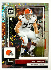 2022 Donruss Optic Joe Thomas SILVER Disco Prizm Card SP #/125 Browns!