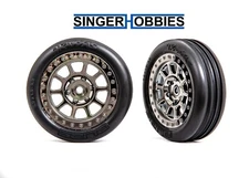 Traxxas 2471T Tires & Wheels 2.2" Black Chrome Wheels Alias Bandit Front TRA1