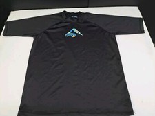 Kanu Surf Mens Short Sleeve UPF 50 Rash Guard Size XXL Black/Blue 6174