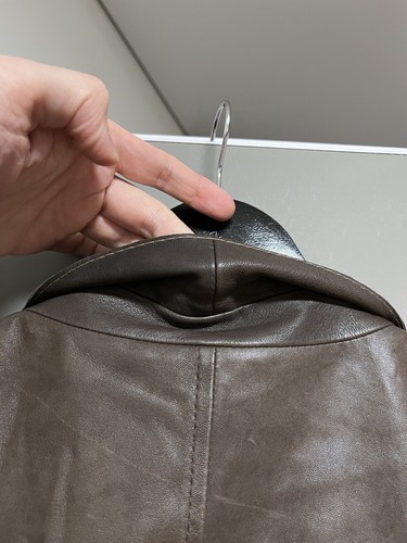 Enrico Mandelli Dark Brown Leather Luxury Blazer Jacket sz 54 - Picture 13 of 16