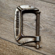 Malleable Iron C-Clamp 4" No. 143 USA Heavy-Duty Industrial Tool Collectible