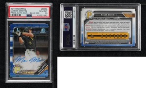 2019 Bowman Chrome Prospect Blue Refractor /150 Mason Martin PSA 10 GEM MT Auto