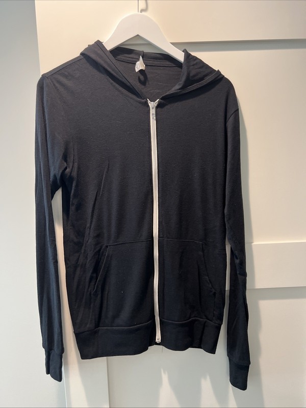 Canvas Women’s Full Zip Hooded Sweatshirt Black M