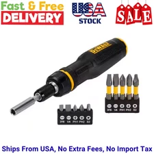 Max Fit Telescoping Ratcheting Multi-Bit Combination Screwdriver Set (10-Piece)