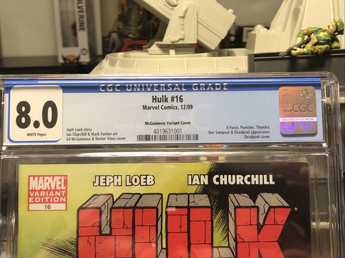 Hulk #16 1:200 variante Deadpool cubierta 8.0 CGC - 1ª aparición completa Red She-Hulk - Imagen 3 de 4