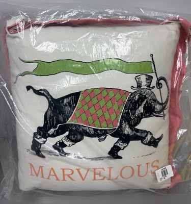 Madcap Cottage MARVELOUS Elephant Throw Pillow 16  New