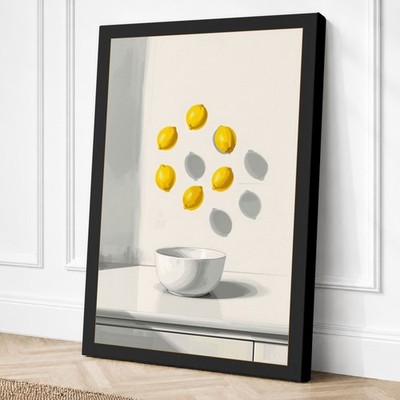 Kugeln und Stille minimalistisches Leinwandbild Wandbild Wohndeko fertig zum Aufhängen