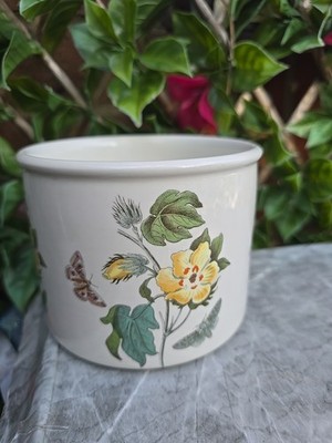 Vintage Portmeirion Botanischer Garten Barbados Baumwolle Blume Keramik Übertopf 5''xH4''