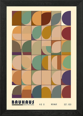 Bauhaus Weimar October 1931 Geometric Abstract Art Poster