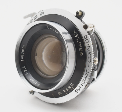 Carl Zeiss Planar 80mm f/2.8 lens Synchro Compur shutter LGE From