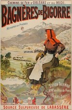AFFICHE POSTER Bagneres Bigorre