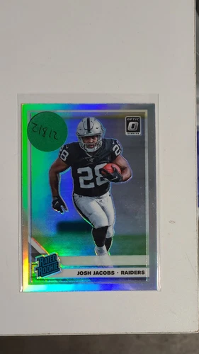 2019 Donruss Optic RC Josh Jacobs Holo Silver Rookie Prizm - Green Bay Packers