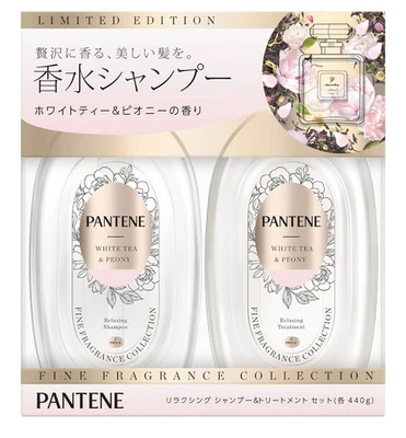 Ensemble shampooing et traitement parfumés fins Pantene White Tea & Peony cha... - Photo 1/4