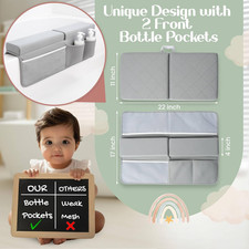 2inch XL Baby Bath Kneeler and Elbow Rest Pad Set Hooded Towel - Embroidered K