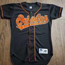 Vtg Russell Athletic Baltimore Orioles Diamond Collection Jersey Mens 40 - Black