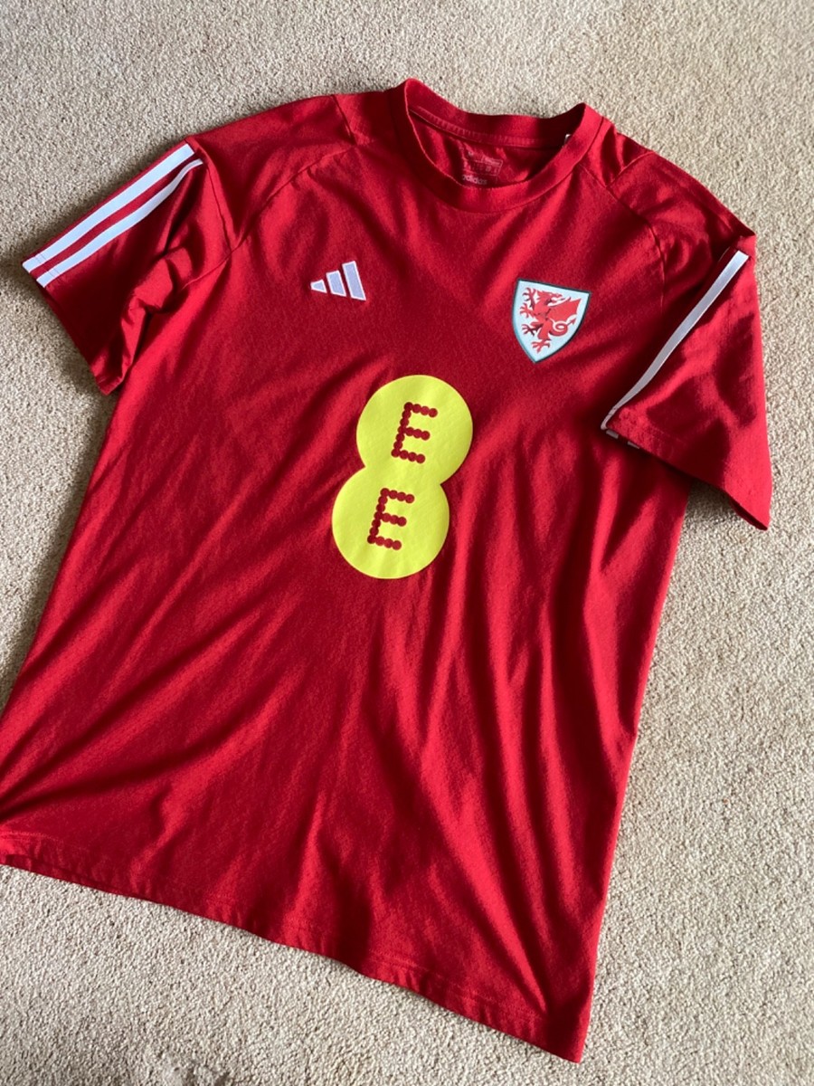 ADIDAS WALES FOOTBALL TRAINING SHIRT M MEDIUM UK