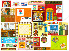 Replacement Lithos / Stickers for Fisher-Price Little People Village 997