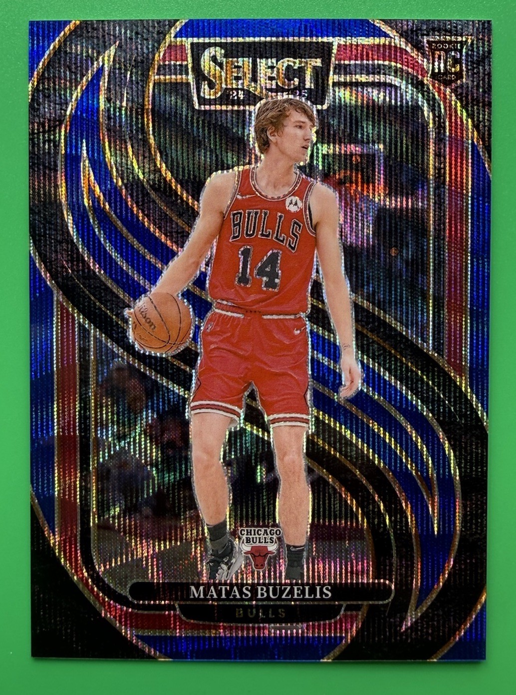 2024-25 Panini Select Matas Buzelis #166 RC Rookie Premier Blue Wave /75